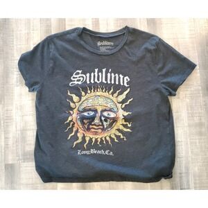 SUBLIME BAND T-SHIRT ADULT SIZE XL GRAY GRAPHIC TEE LONG‎ BEACH SUN